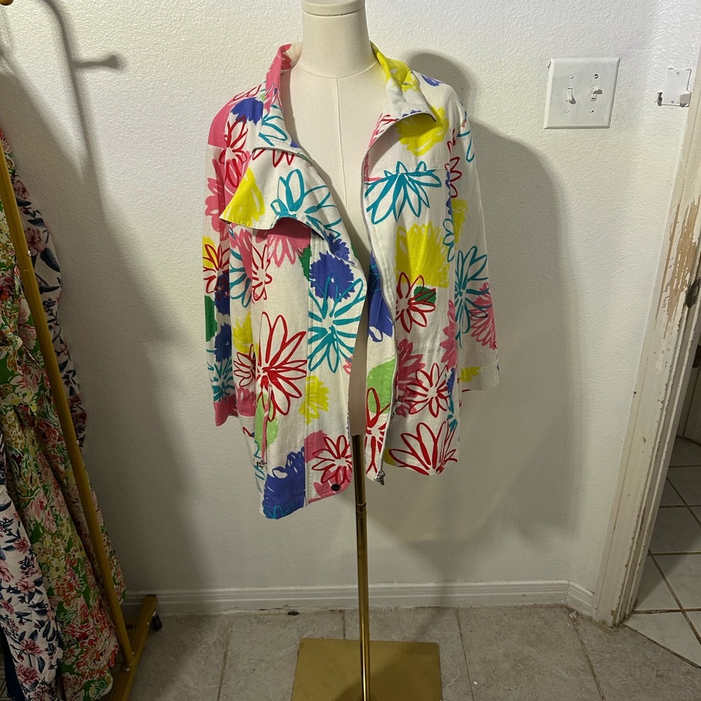 Erin London Multicolor Floral Jacket